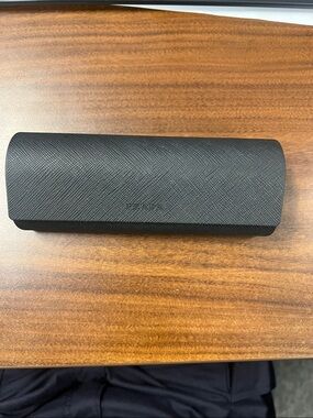 Prada Black Textured Sunglasses Case with Cloth